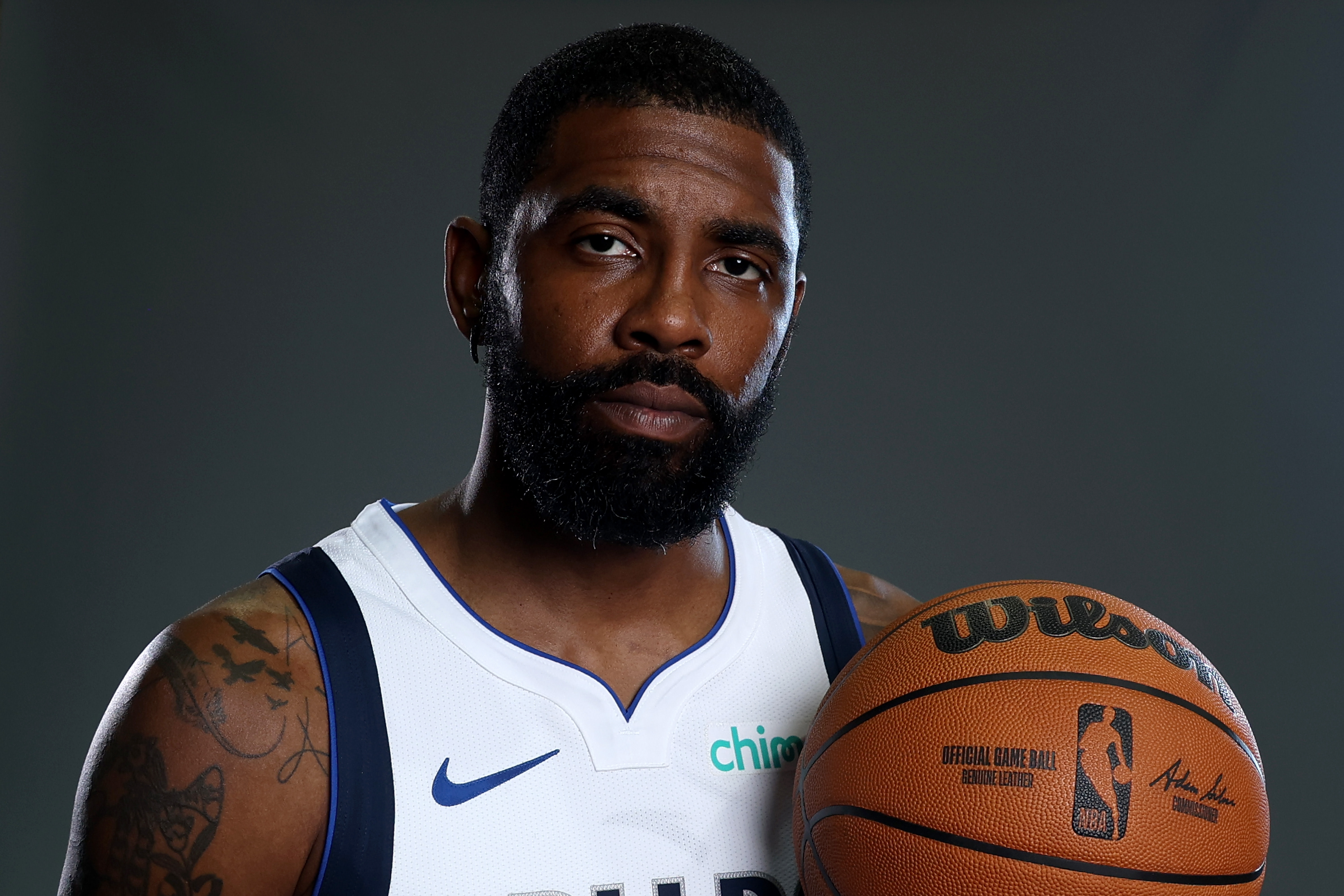 Kyrie Irving media day portraits. 