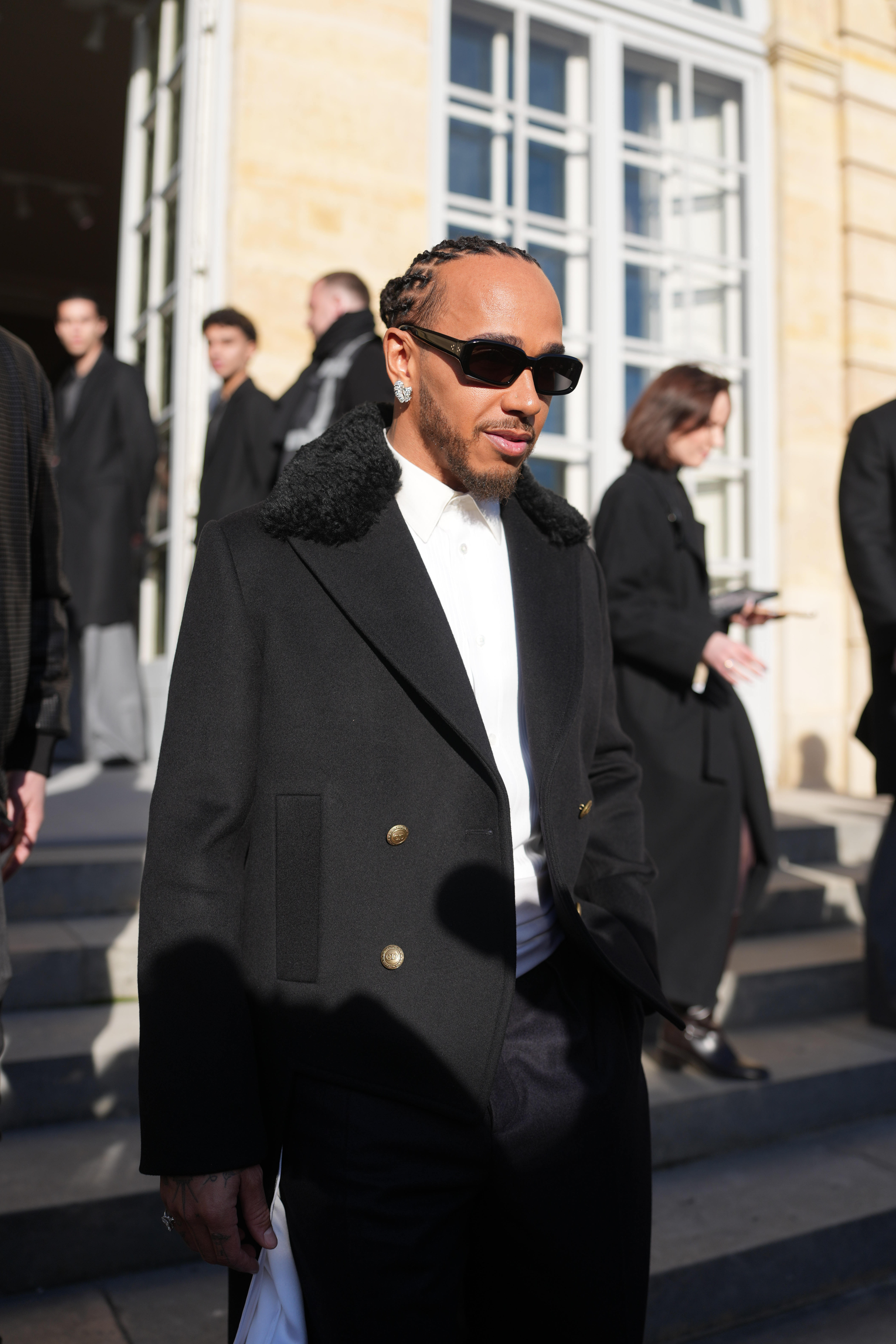 Lewis Hamilton was one of the many stars in attendance for Jonathan Anderson's Dior Fall/Winter 2026 presentation.