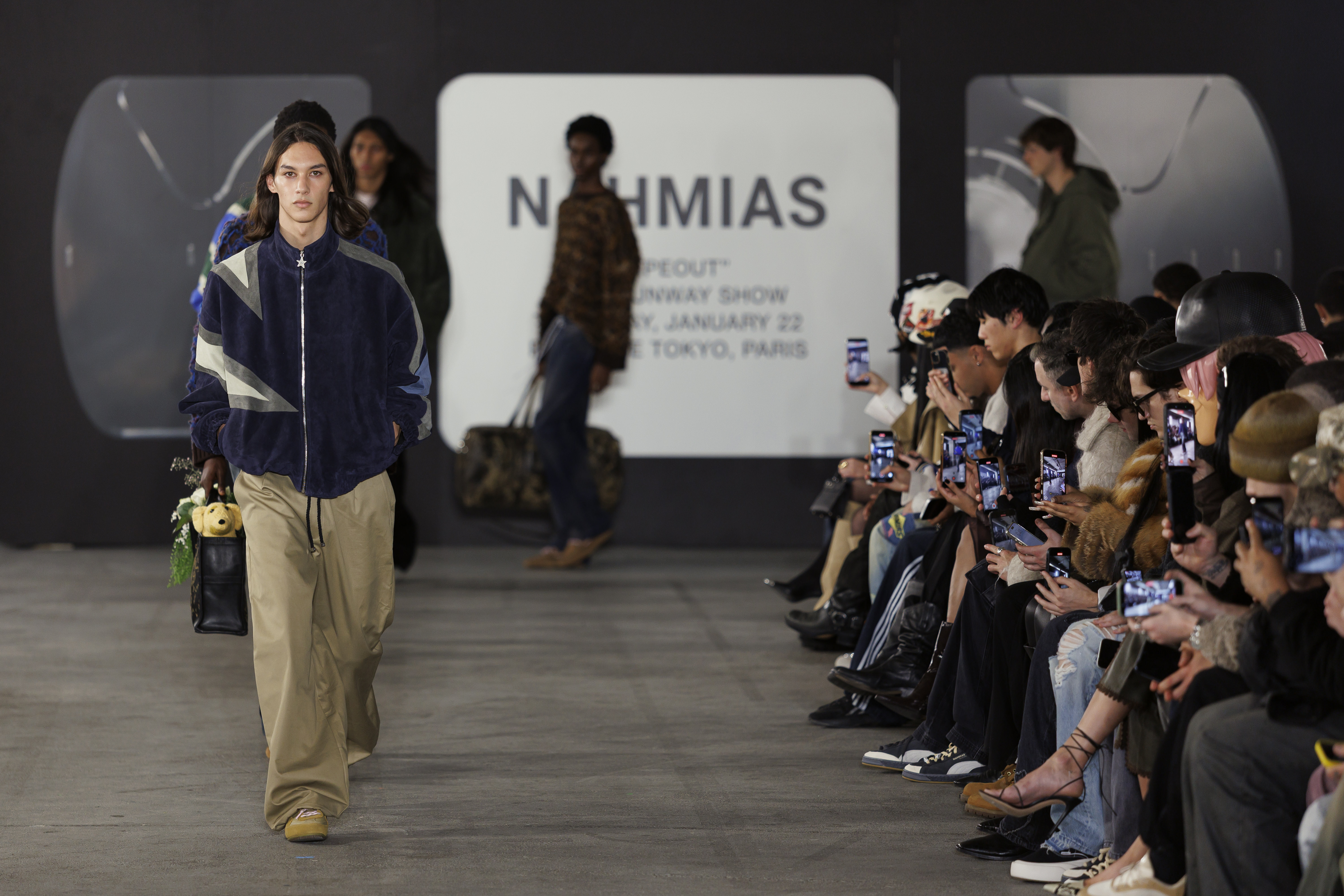 The barebones Palais de Tokyo basement was the setting for the Nahmias Fall/Winter 2026 runway show titled 