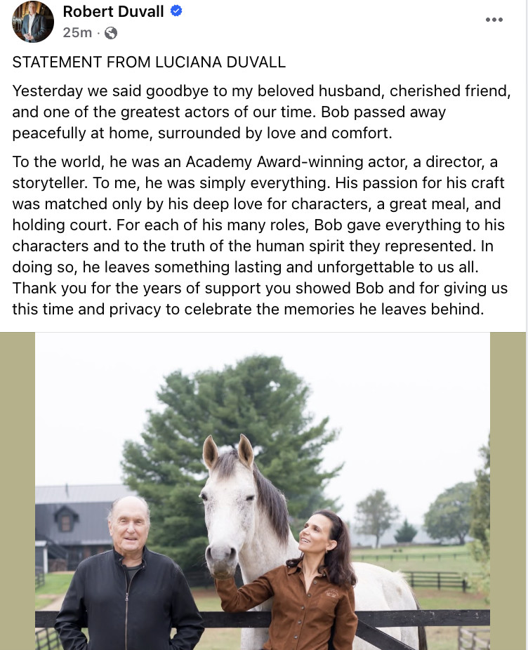 Robert Duvall/Facebook