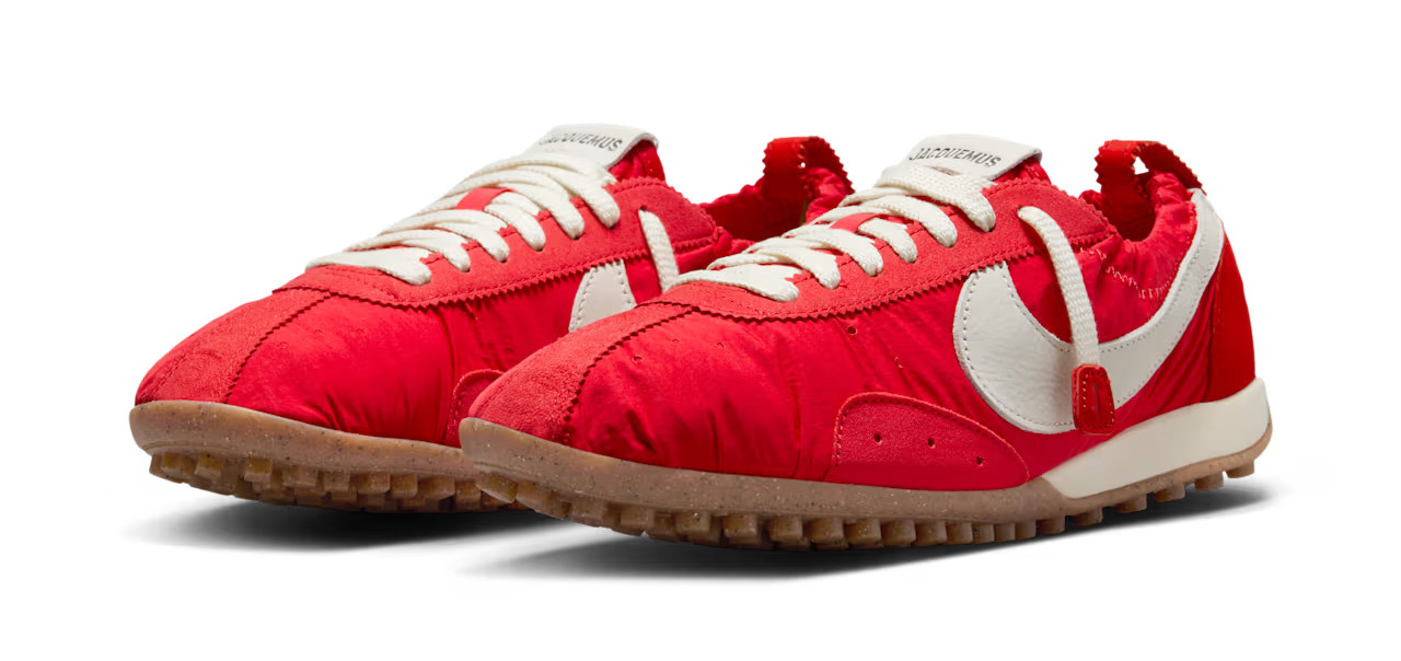 The Jacquemus x Nike Moon Shoe is one of the best low-profile silhouettes in the market. The red colorway is our personal favorite.