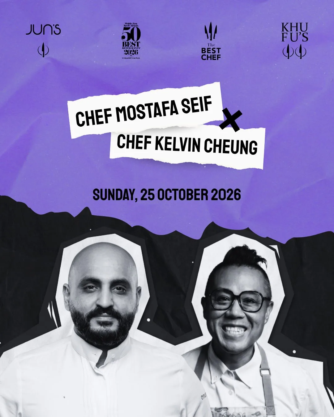 Khufu’s Mostafa Seif and Jun’s Kelvin Cheung are joining forces in Dubai for One Night Only